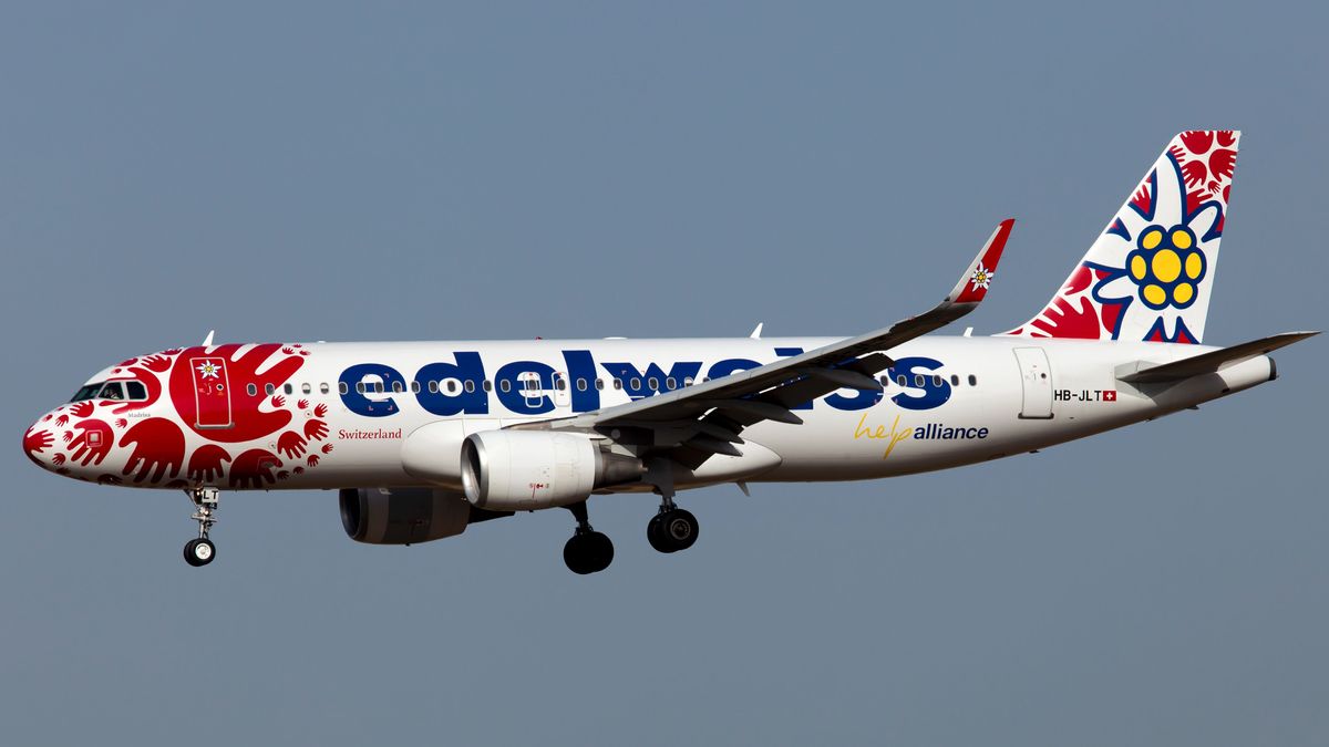 Avión de Edelweiss Air