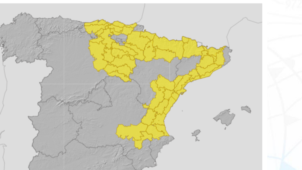 Avisos por lluvias y tormentas previstos para el martes 12