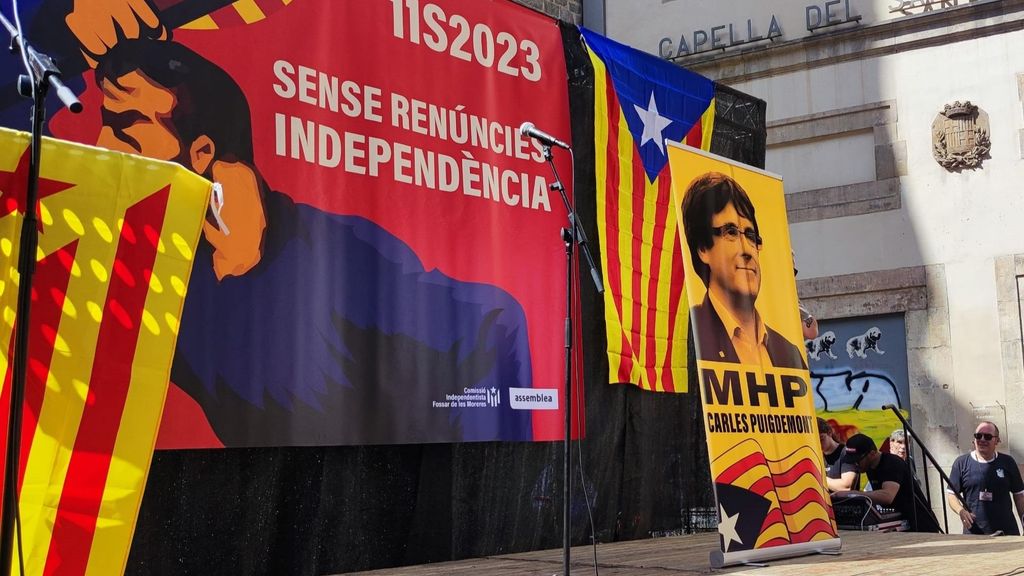 Carles Puigdemont interviene de forma telemática en los actos de la Diada