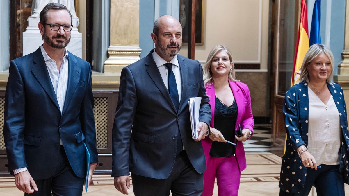 El vicepresidente primero de la Mesa del Senado, Javier Maroto y el presidente del Senado, Pedro Rollán El vicepresidente primero de la Mesa del Senado, Javier Maroto y el presidente del Senado, Pedro Rollán