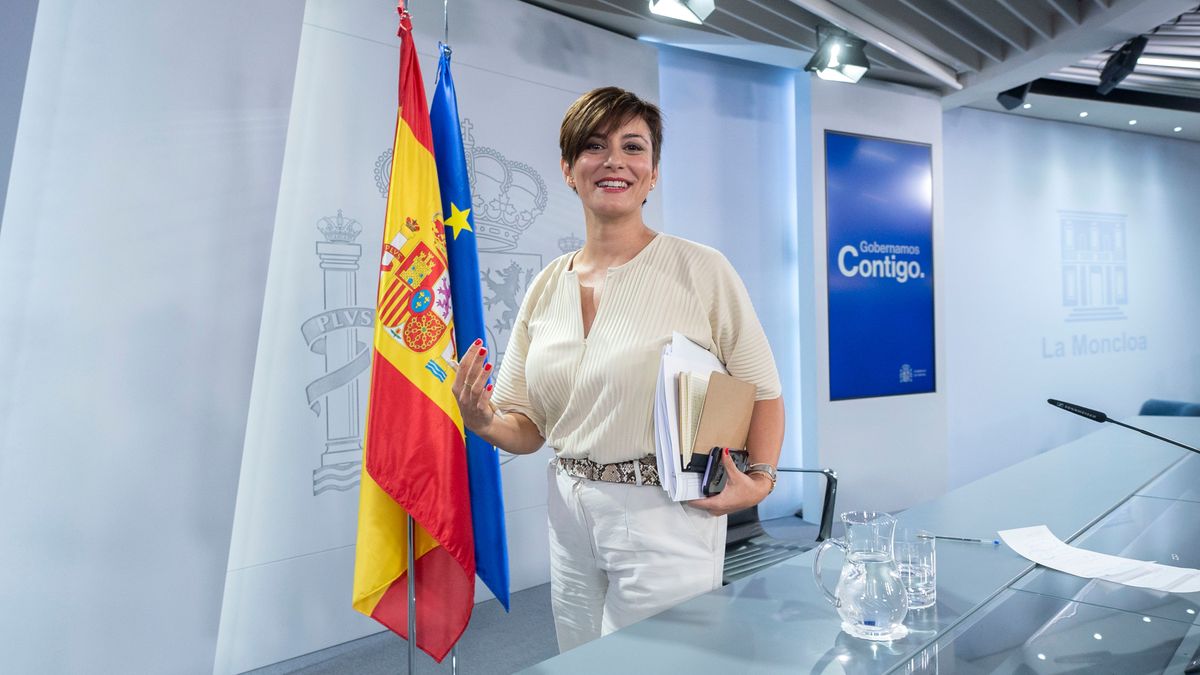 La portavoz del Gobierno, Isabel Rodríguez, en La Moncloa