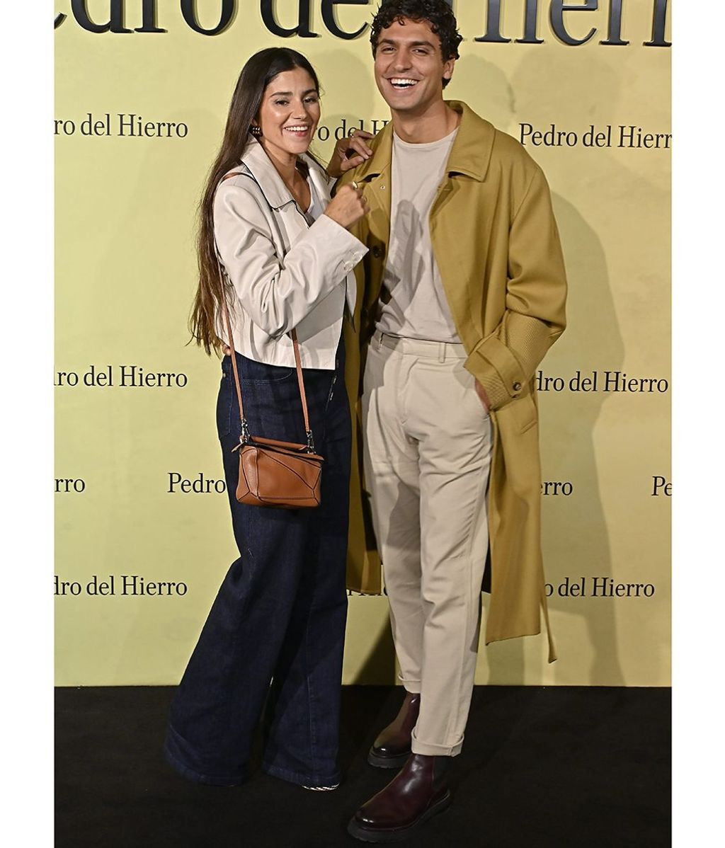 Tomas Paramo and Maria de Jaime at the front row of “PedrodelHierro” collection during Pasarela Cibeles Mercedes-Benz Fashion Week Madrid 2023 in Madrid,14 September 2023.