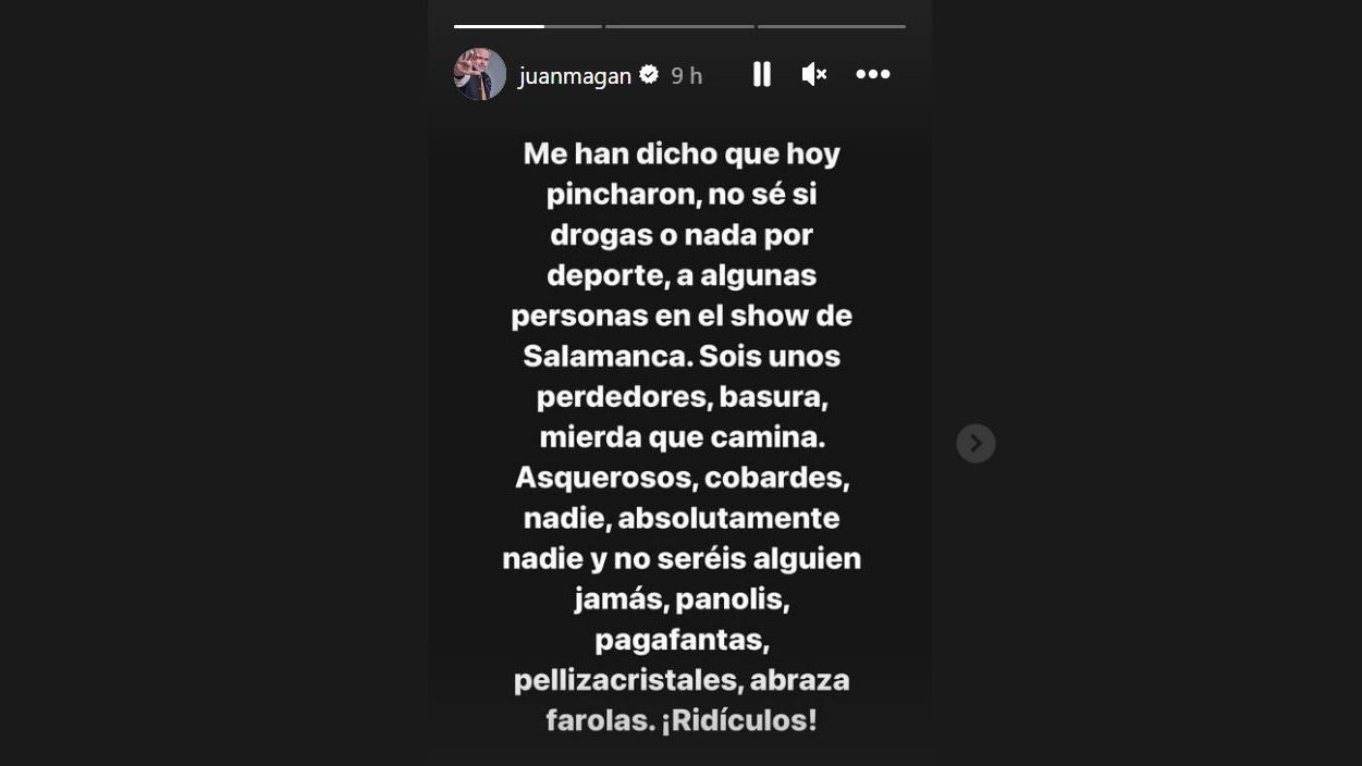 Juan Magán reacciona a los supuestos pinchazos al público de su concierto de Salamanca