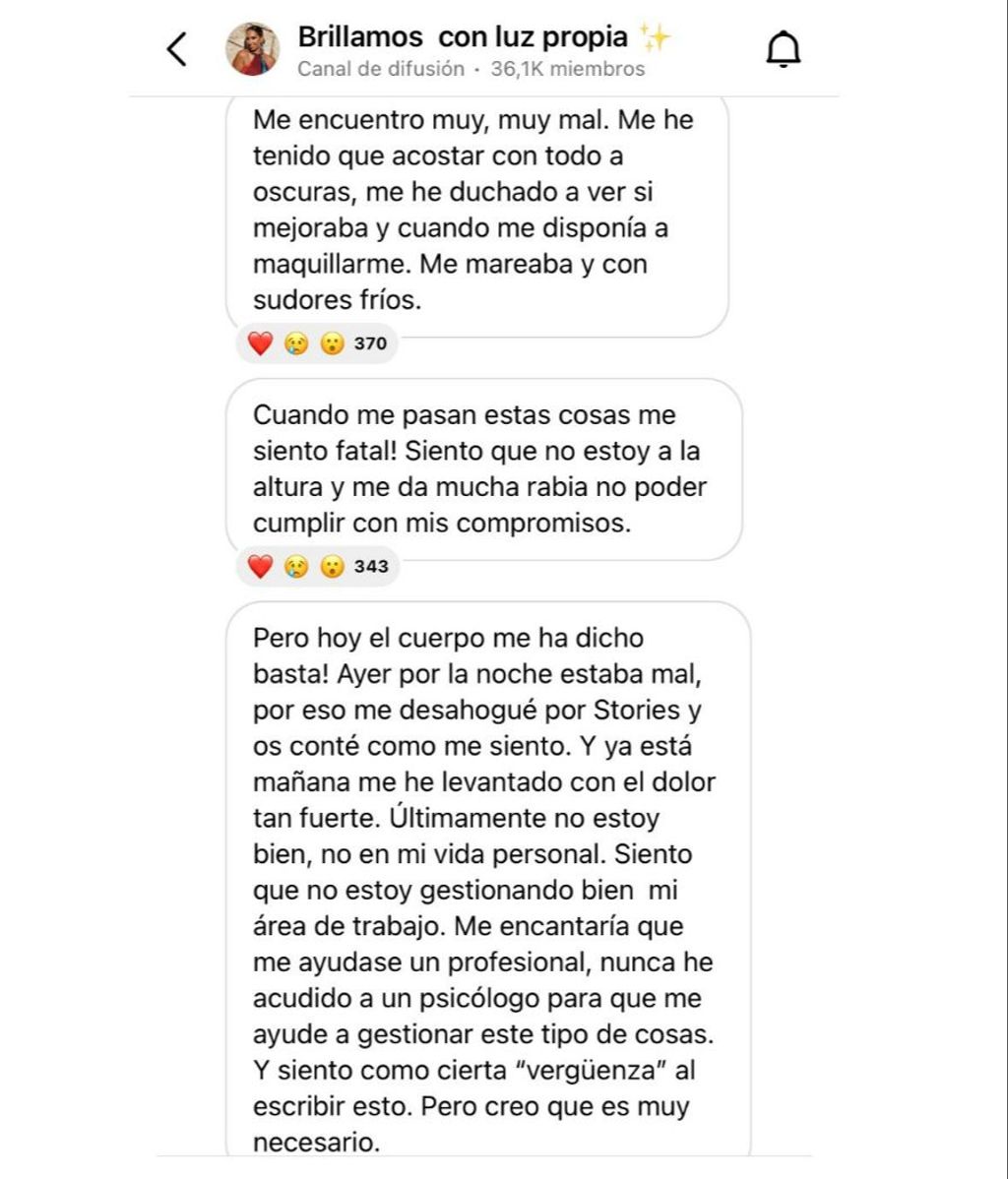 Noemí Salazar se sincera con sus seguidores