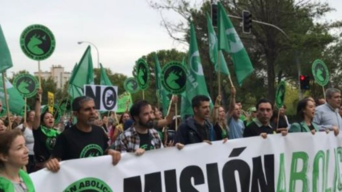 Manifestación en Madrid contra la tauromaquia