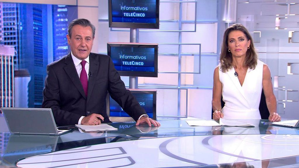 Con José Ribagorda y Ángeles Blanco Informativos Telecinco 2023 Noche 16/09/2023