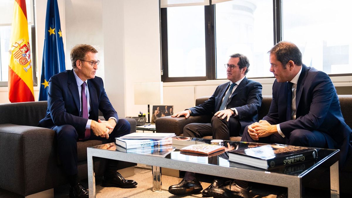 El líder del PP, Alberto Núñez Feijóo, reunido hoy con los presidentes de CEOE y CEPYME El líder del PP, Alberto Núñez Feijóo, reunido hoy con los presidentes de CEOE y CEPYME