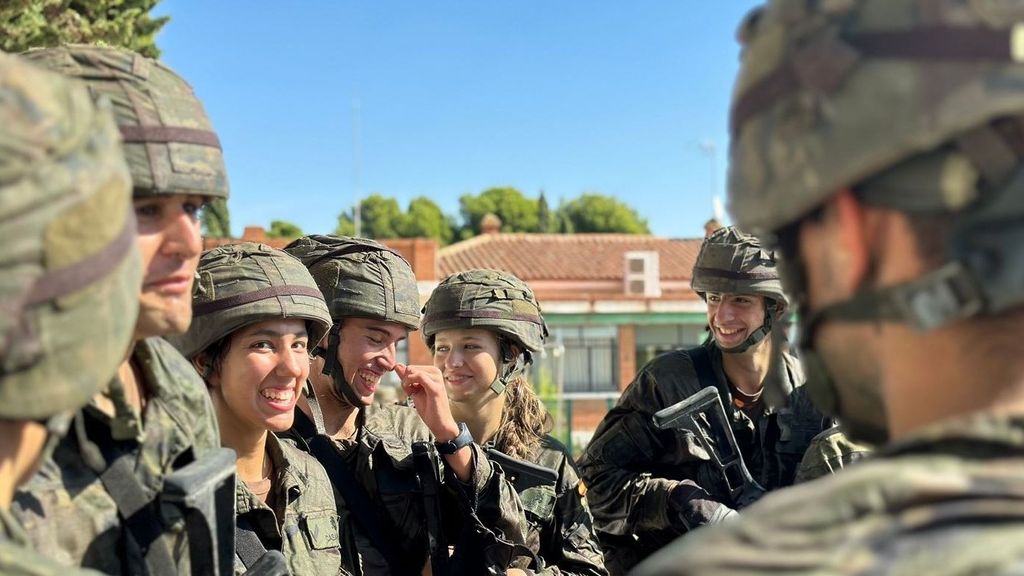 La Princesa de Asturias durante la instrucción militar recibida en la Academia General Militar
