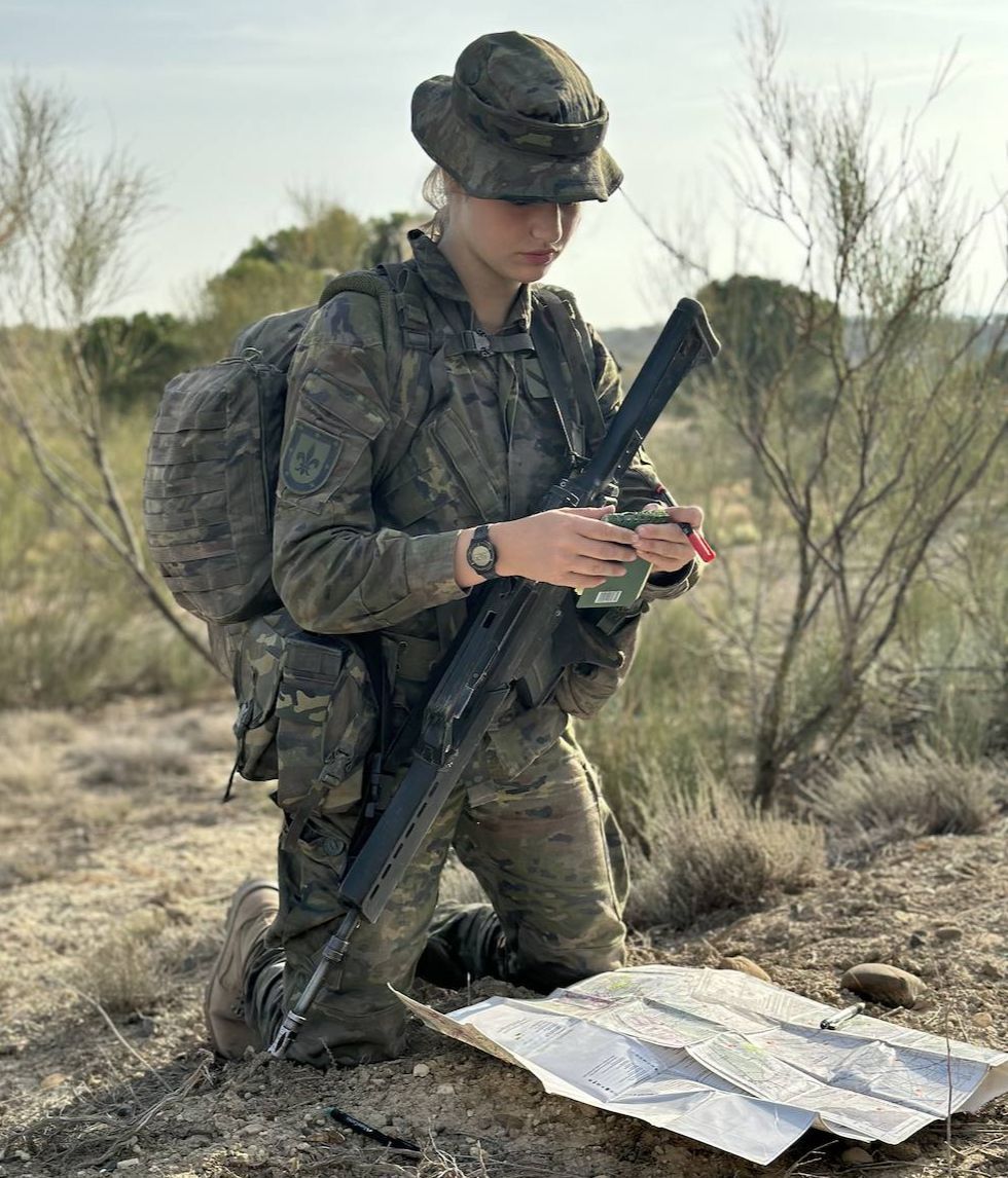 Leonor en pleno ejercicio