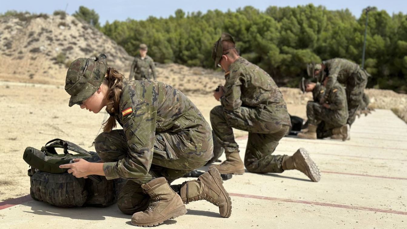 Leonor en una prueba con su equipo