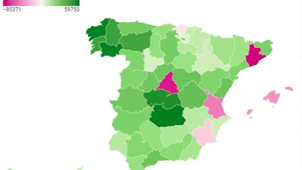 Cuántas viviendas faltan / sobran en cada provincia