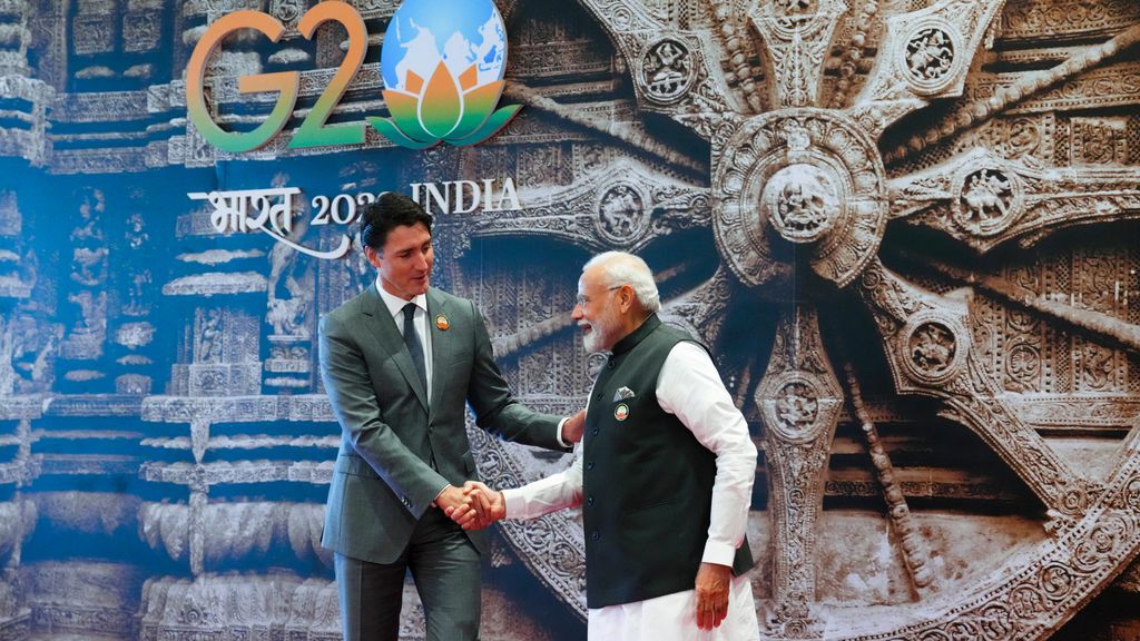 EuropaPress 5453190 primeros ministros india canada narendra modi justin trudeu respectiavmente