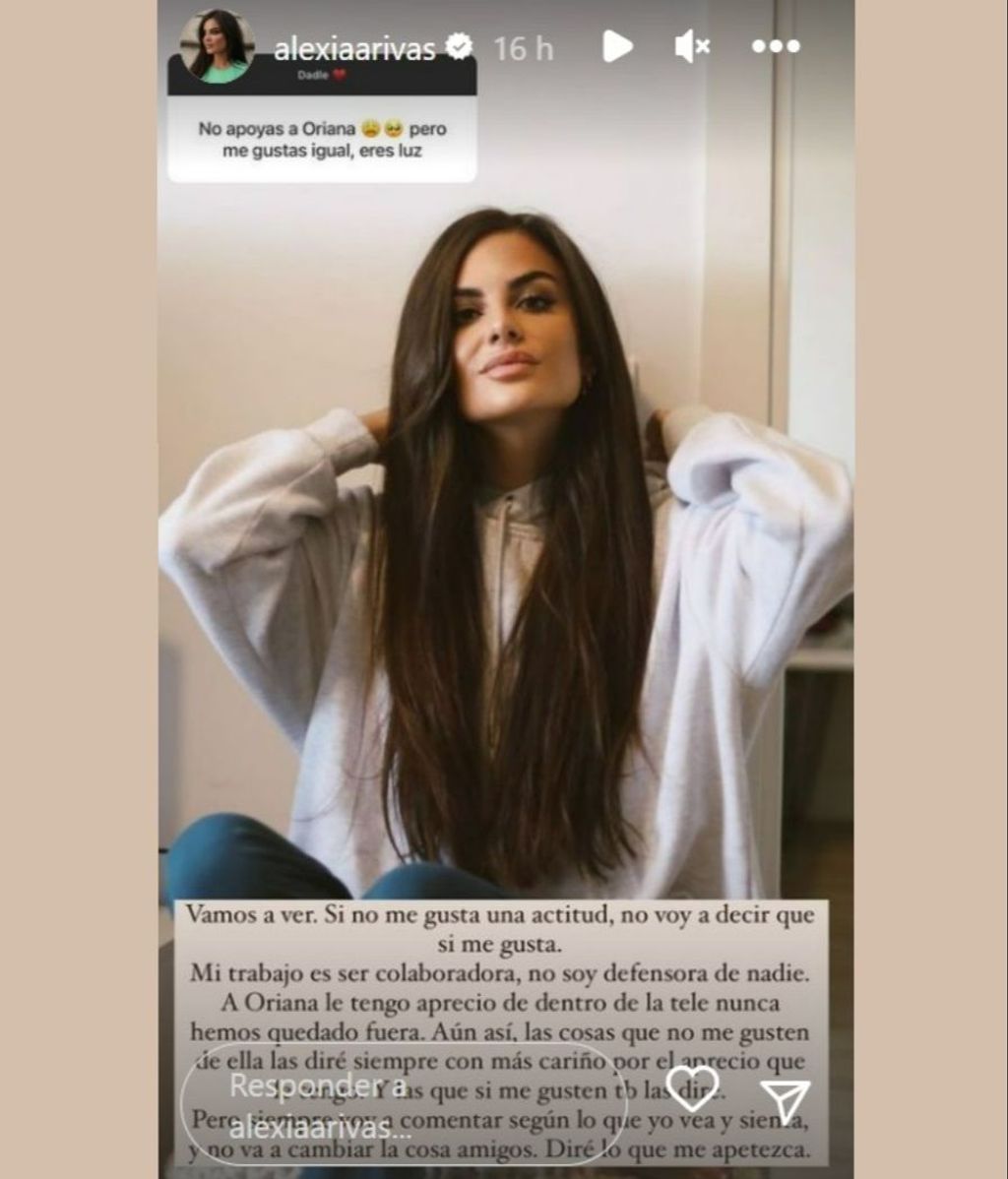 Alexia Rivas habla de su relación con Oriana Marzoli