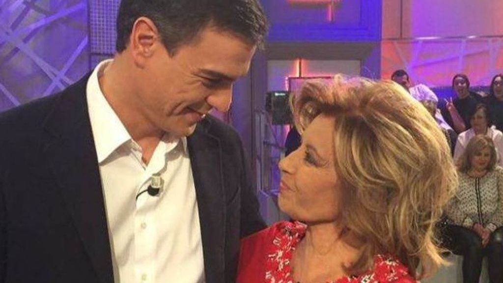 Pedro Sánchez con María Teresa Campos, en '¡Qué tiempo tan feliz!'