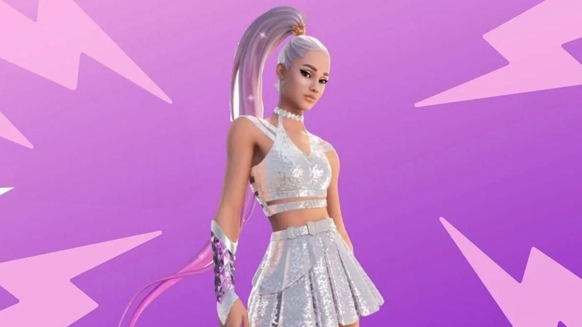 Ariana Grande en su concierto virtual en Fortnite