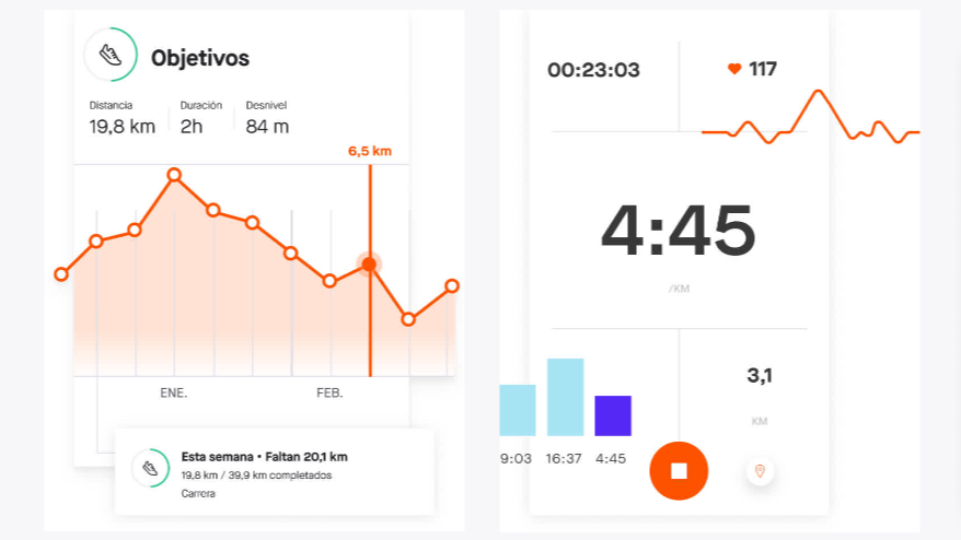 Imagen de la app de fitness Strava