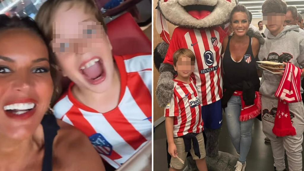 Marta López inculca a sus hijos su pasión por el Atlético de Madrid