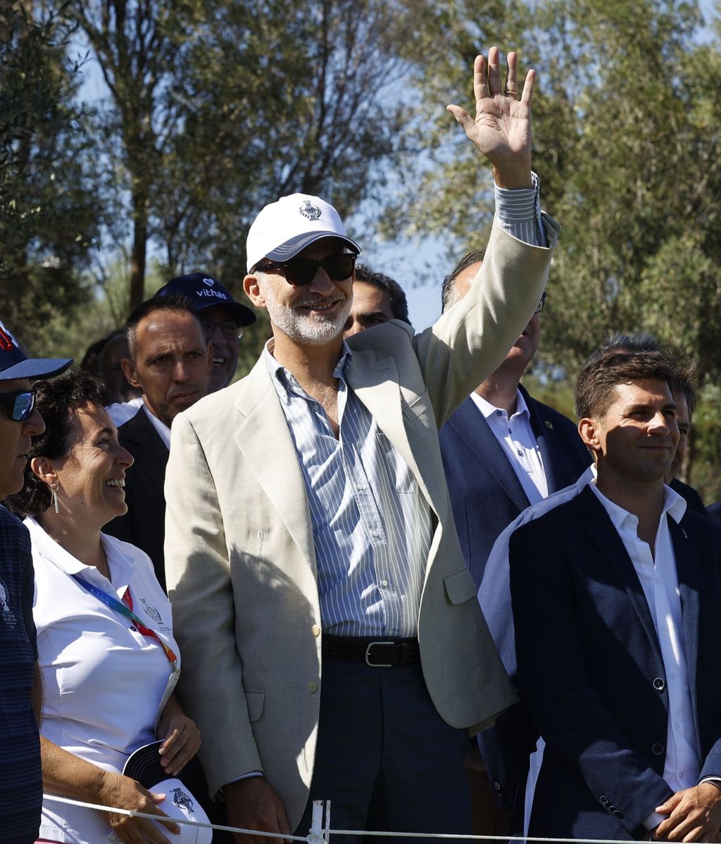 El rey Felipe, en los últimos partidos de la Solheim Cup 2023 en Casares (Málaga)