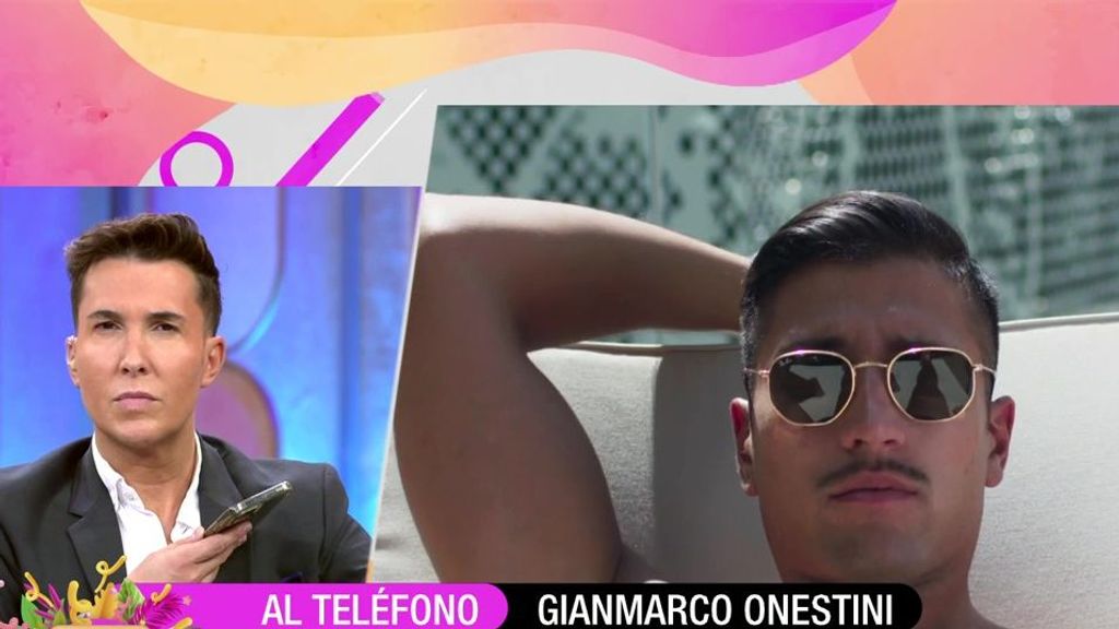 Gianmarco Onestini llama en directo a 'Fiesta'