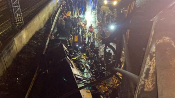 El autobús accidentado en Italia