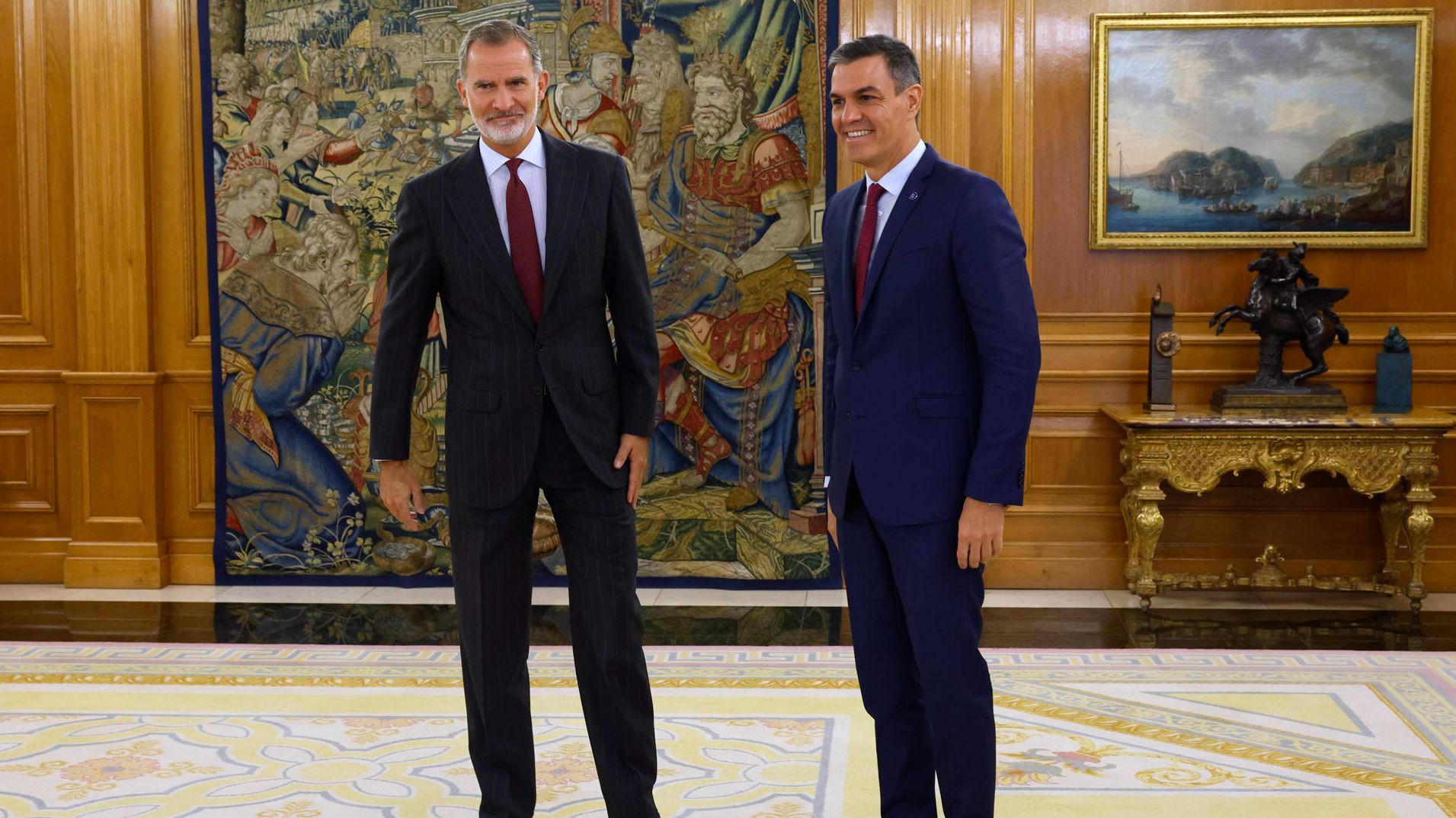 El rey recibe a Pedro Sánchez en el Palacio de La Zarzuela