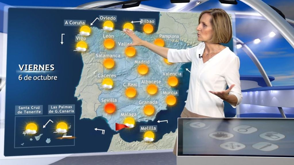 El tiempo del viernes en España: sigue el ambiente soleado y las temperaturas por encima de lo normal
