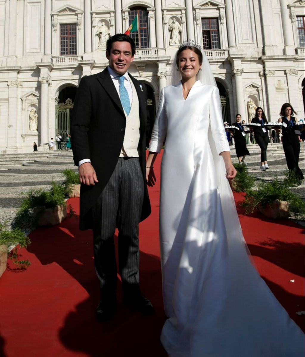 La duquesa de Coimbra junto a su ya marido