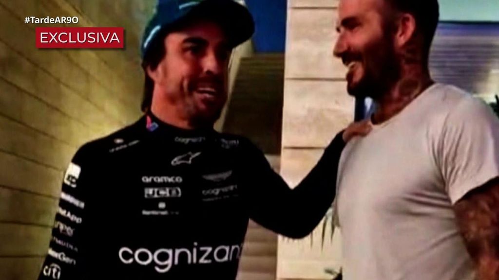 Las primeras imágenes de David Beckham tras el estreno de su documental: en Doha y con Fernando Alonso