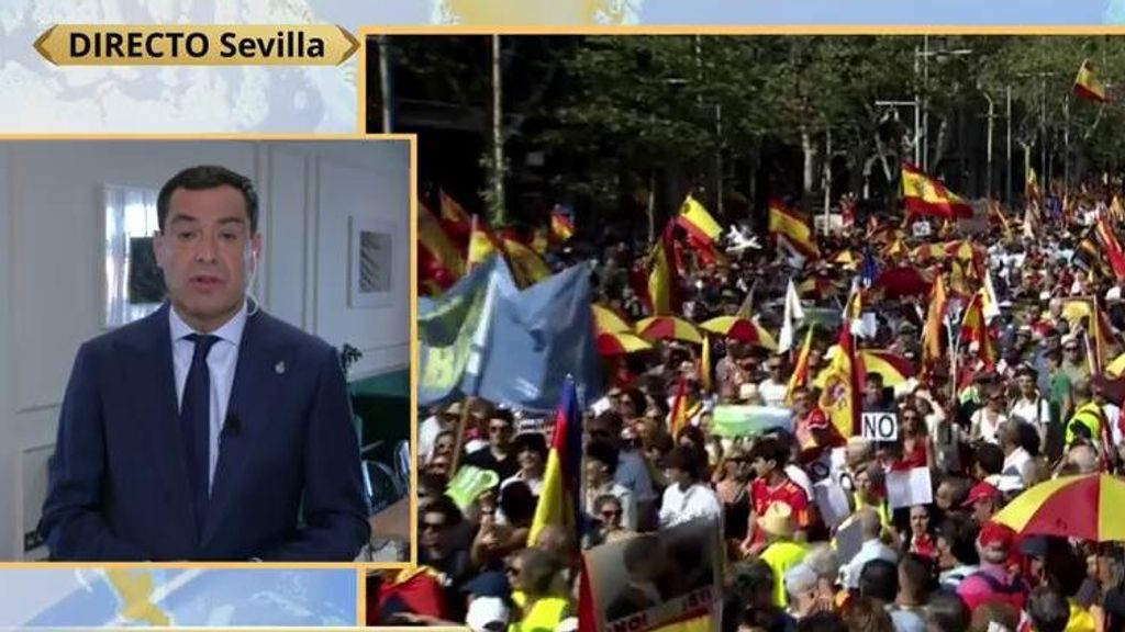 Moreno Bonilla, tras la manifestación contra la amnistía: "Los ciudadanos no están dispuestos a pagar cualquier precio"