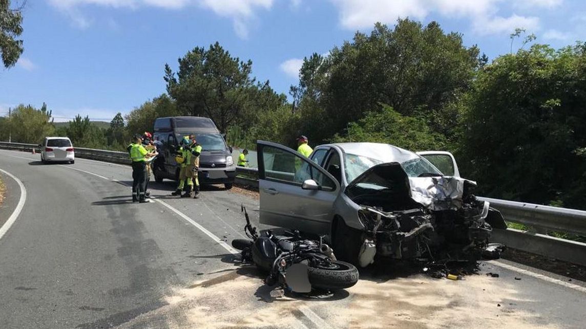 Imagen del accidente tomada por la Guardia Civil para el informe pericial