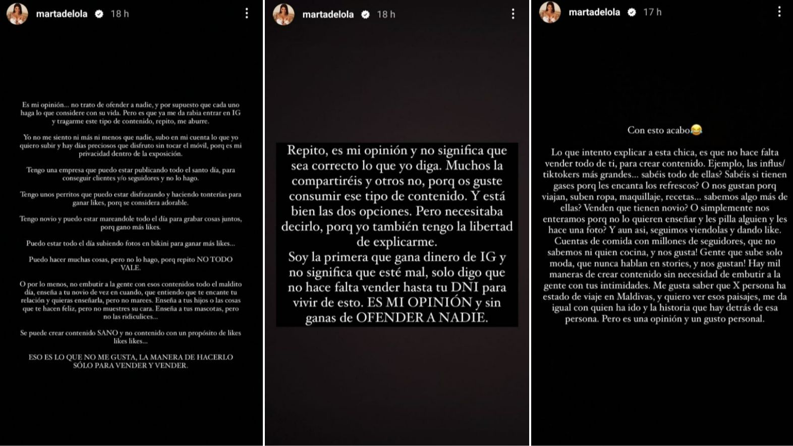 Las declaraciones de Lola Mencía acerca de la exposición de las influencers en las redes