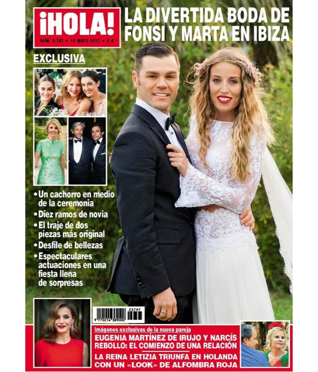 Portada de '¡HOLA!' del enlace matrimonial de Marta Castro y Foni Nieto