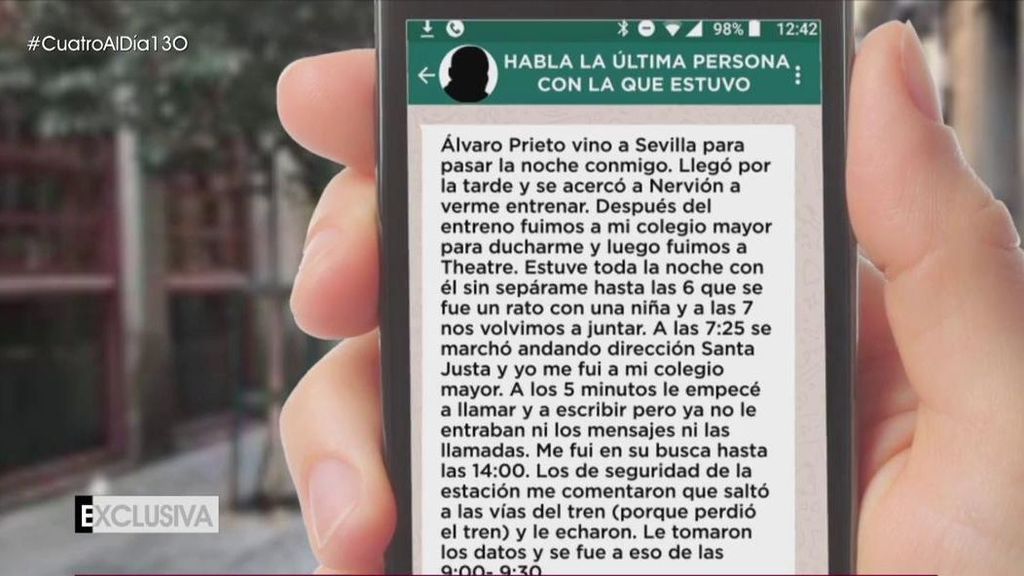 Habla en exclusiva la última persona que estuvo con Álvaro