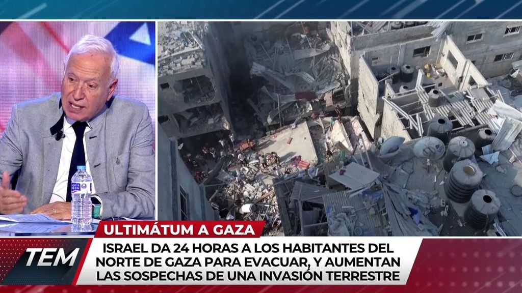 José Manuel García-Margallo, sobre el ultimátum de Hamás a la población de Gaza: "Es imposible desplazar un millón de personas en 24 horas"