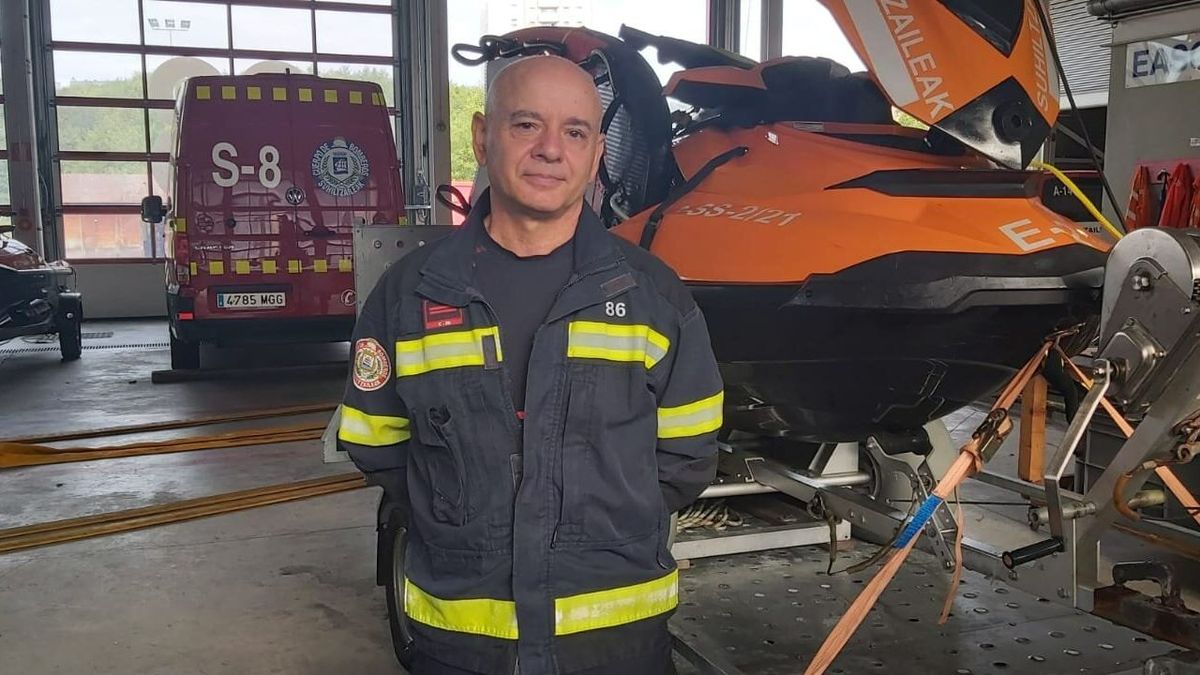 Luis Mari Zabala, suboficial de los Bomberos de San Sebastián