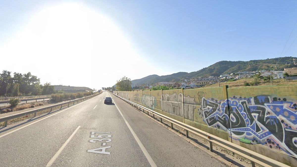 Carretera A-357 a su paso por Cártama (Málaga)