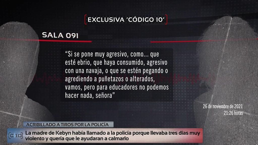 Los audios de la madre de Kebyn, muerto a tiros, pidiendo ayuda a la policía: "Nosotros no somos educadores"