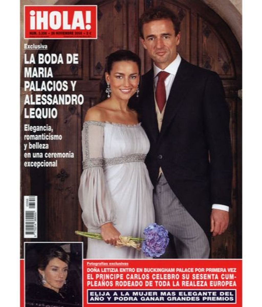 Portada de ¡HOLA! de la boda de Alessandro Lequio y María Palacios
