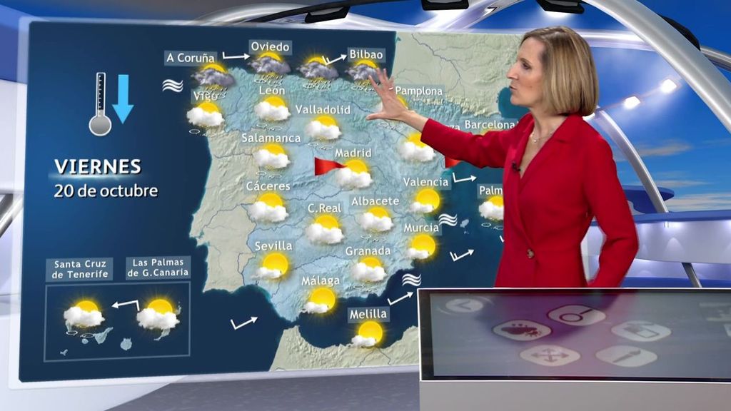 Previsión meteorológica de Rosalía Fernández para el viernes 20 de octubre