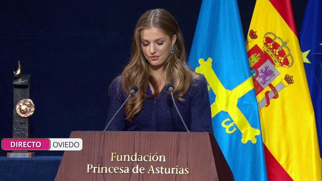 La princesa Leonor, durnate su discurso