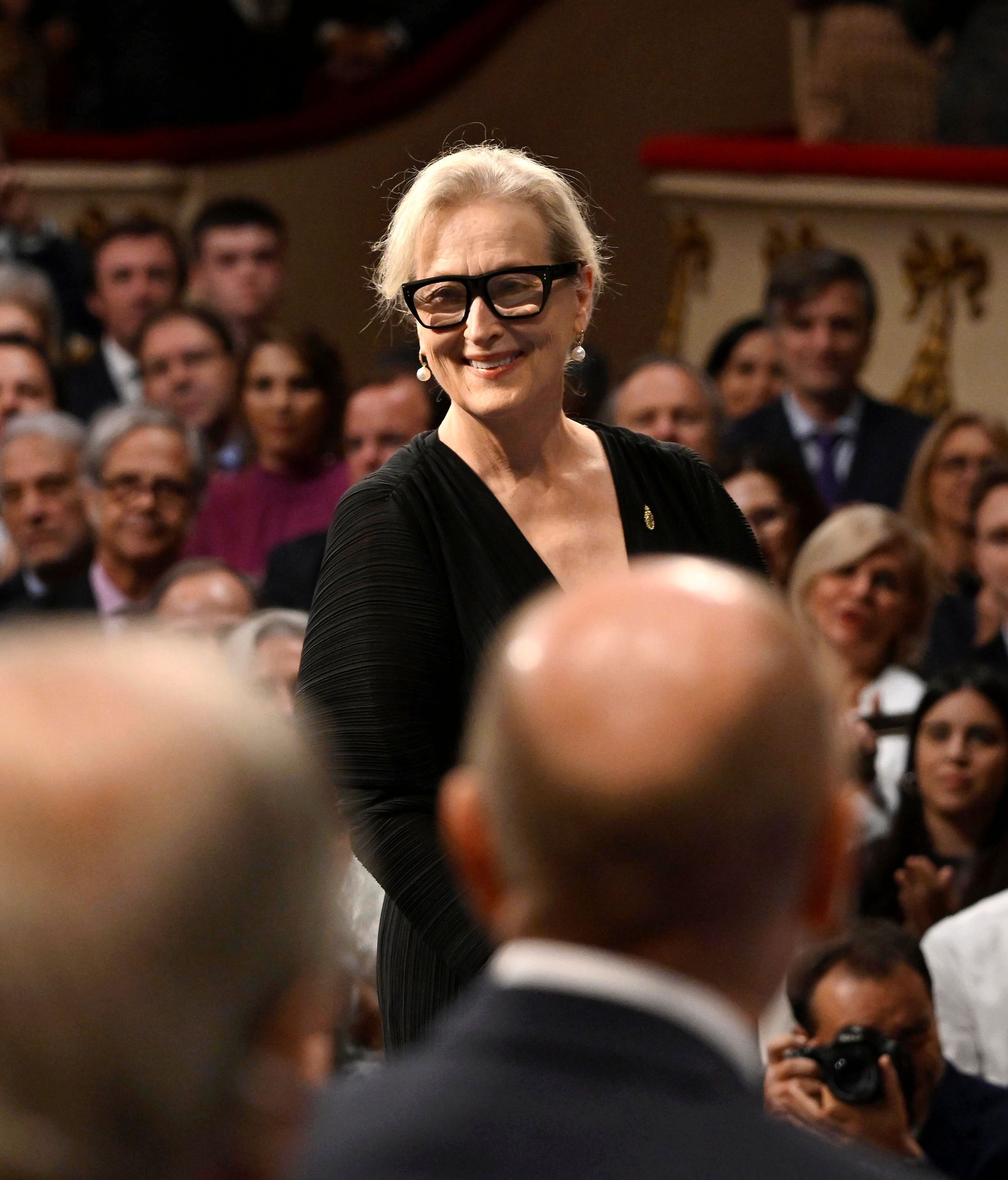 Meryl Streep, en el interior del Teatro Campoamor de Oviedo