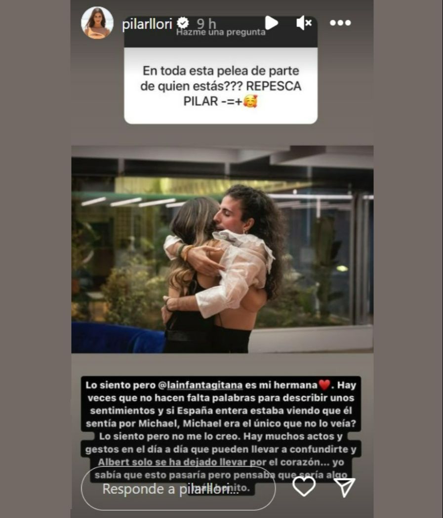 Pilar Llori se posiciona con Albert Infante