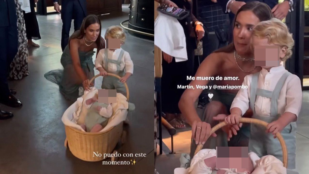 María Pombo y sus hijos