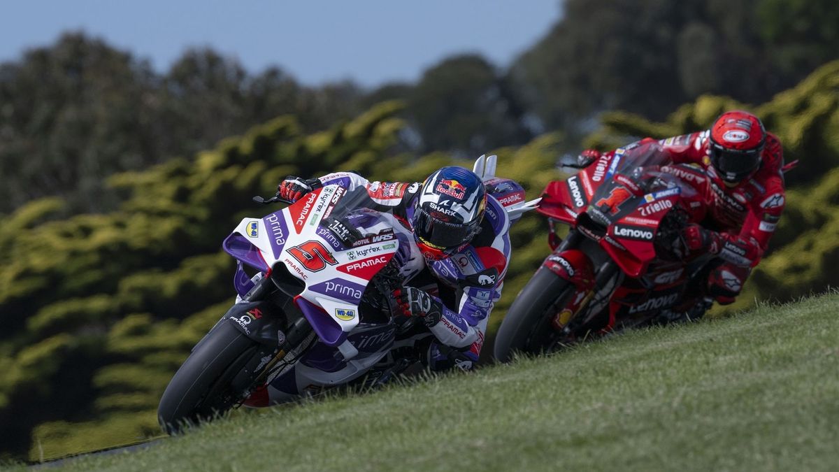 Zarco y Bagnaia en el circuito de Phillip Island en Australia