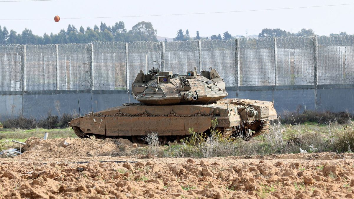 Un carro de combate israelí