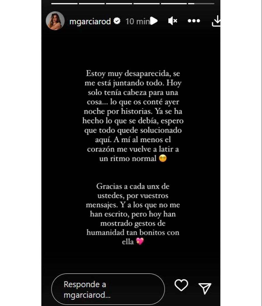 Marina García actualiza cómo está este caso personal que tanto le está afectando