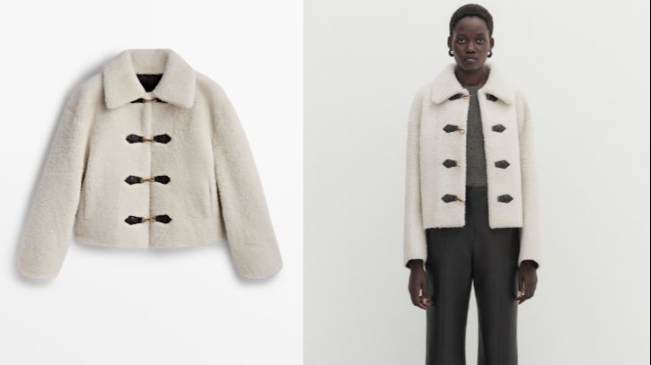 Chaqueta de pelo, de Massimo Dutti