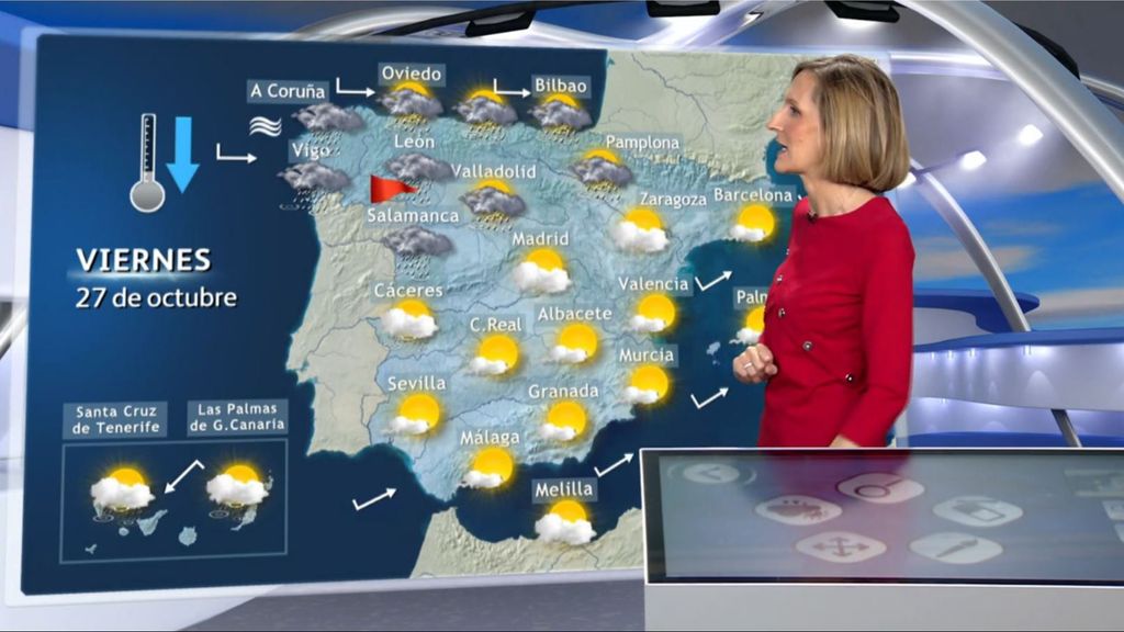 Lluvias intensas en Galicia y bajada de temperaturas para el viernes