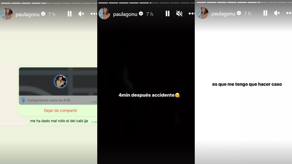 Paula Gonu sufre un accidente de tráfico