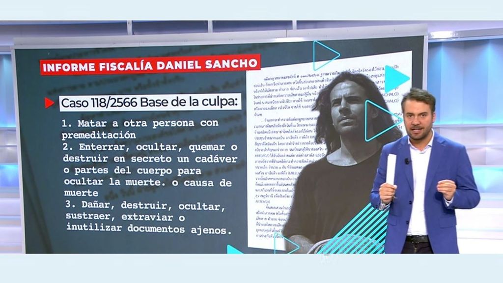 El informe completo de Fiscalía sobre el crimen de Daniel Sancho: se le acusa de tres delitos